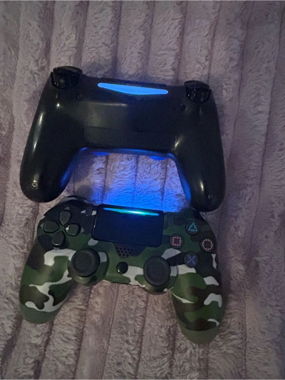 Sony DualShock Wireless Controllers - Blue & Green Camo